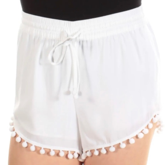 KENSIE Womens White Fringed Straight leg Short Size: XS - Picture 1 of 5